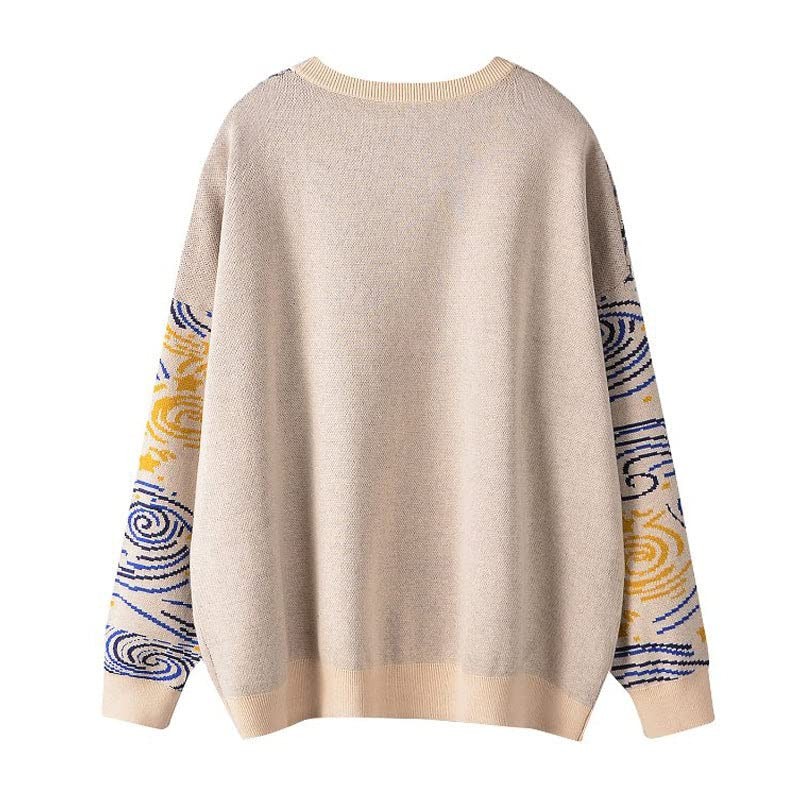 Women's Long Sleeve Crew Neck Sweatshirt Knit Pullover Casual Van