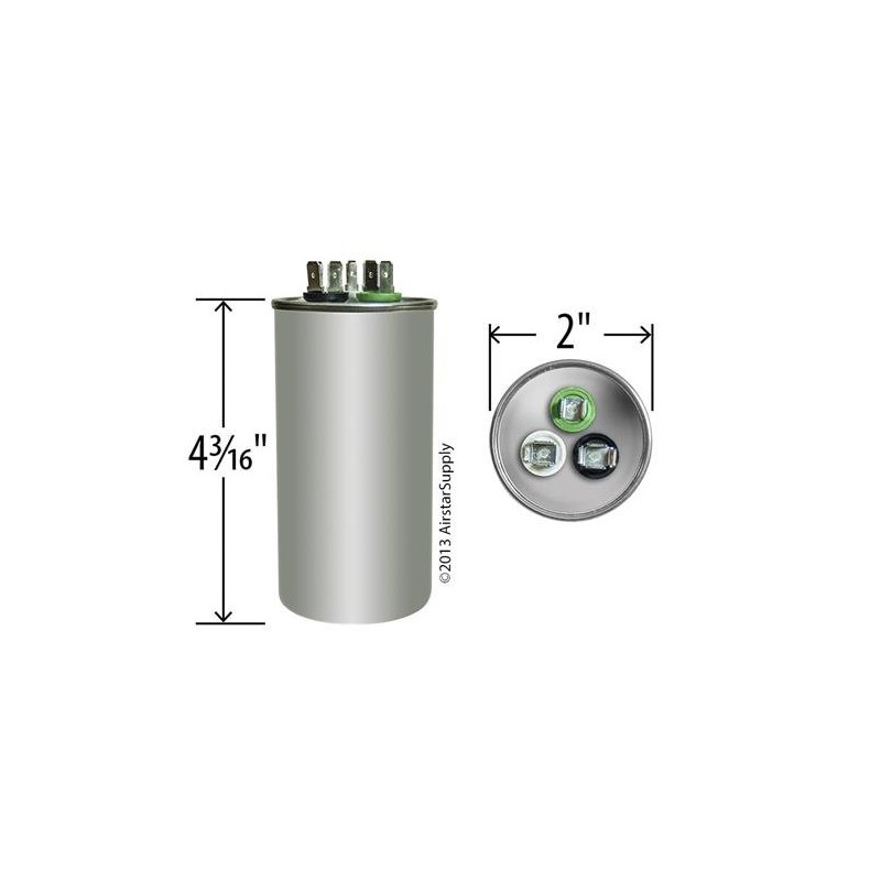 American Standard Replacement - 30 + 3 uf/Mfd 370/440 VAC