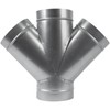 6" Inch W-Shape Ducting Splitter - 45 Degree Galvanized Steel