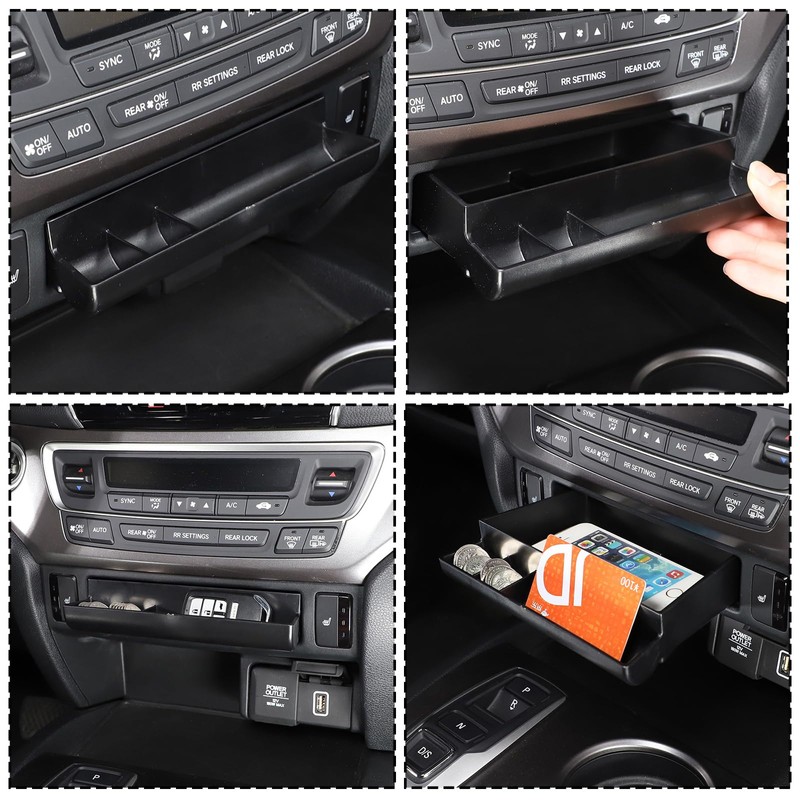 Honda Console Organizer - Center Console Tray with Phone Storage,