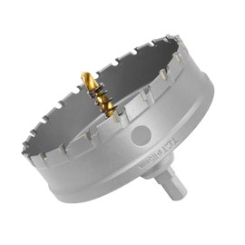 AOKAIMIAR 4-1/2 Inch Carbide Hole Saw with Titanium Plated Center Drill Bit, Heavy Duty TCT Hole Saw Metal Hole Cutter for Stainless Steel Iron Copper Brass Aluminum Alloy