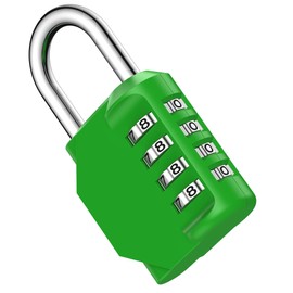 Puroma Combination Lock 4 Digit Waterproof Locker Locks Secure Outdoor Padlock for Gym Lockers, Toolboxes, Gates, Fences, Storage, Sports Locker (Green)