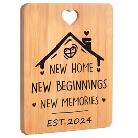 New Home Gifts - Bamboo Cutting Board, House Warming Gifts New Home, New Home Gifts for Couple, New Home Gifts for Family, New Home Gift for Friends, Ideal Christmas Kitchen Gifts, Gifts for New Home