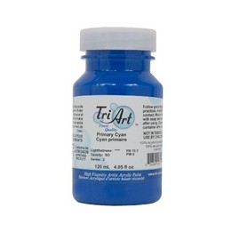 Tri-Art High Viscosity Paint, 120ml, Primary Cyan