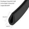 TA-VIGOR Edge Trim U Seal, Black PVC U-Seal Channel Edge