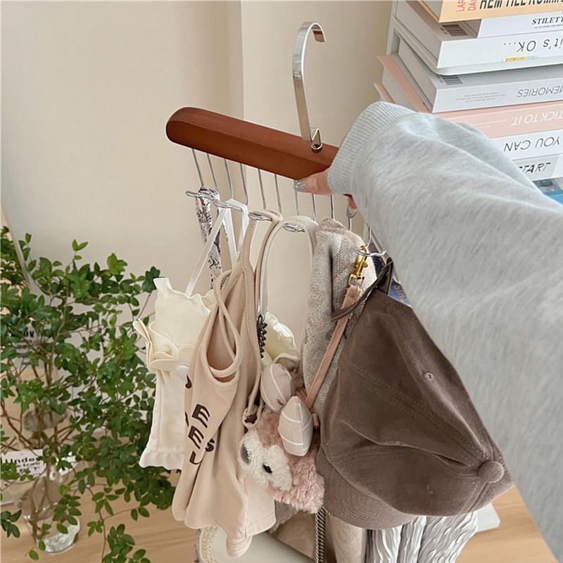 Tie Rack Tank Tops Hangers Bra Hanger with Upgraded 360°Rotating
