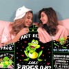 Funny Frogs Blanket Gifts for Women,Soft Cozy Flannel Anime Cute