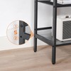 HOOBRO End Table, 3-Tier Narrow Side Table, Nightstand with 2