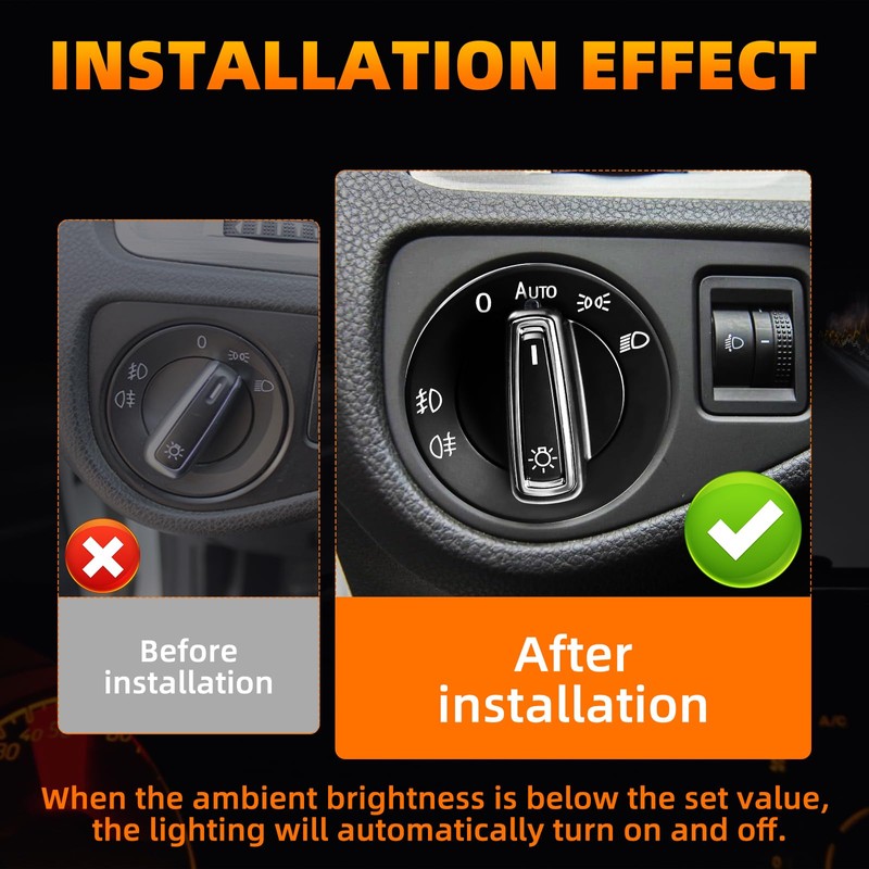 Automatic Headlight Switch, Light Sensor Module Headlight Button Module with