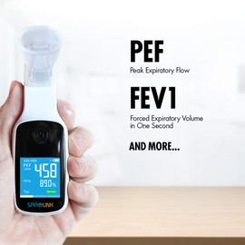CMI Health SpiroLink - Smart Peak Flow Meter - Portable Pulmonary Function Test, Pocket Spirometer - Long Lifespan, Durable - for Asthma, COPD, Musicians, Smokers, Athletes, and More