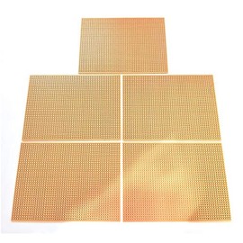 Rk Education Copper Veroboard/Stripboard for PCB Prototyping - Large 95x127mm, Pack of 5