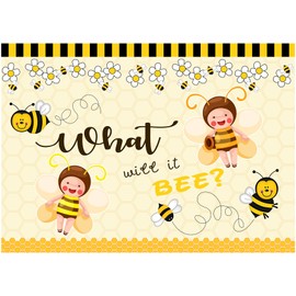 What Will It Bee Baby Shower Backdrop Large Banner Gender Reveal Party Decoration Dessert Table Background 7x5'