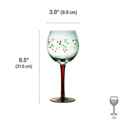 Pflatzgraff Winterberry Wine Goblets, Set Of 4, Clear, 13 fluid ounces