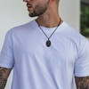 coai Mens Black Obsidian Stone Dragon Amulet Pendant Necklace
