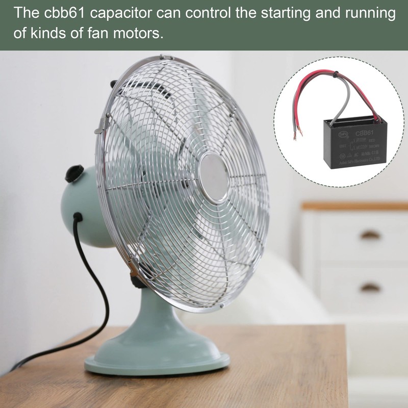 YOKIVE Ceiling Fan Capacitor CBB61 Metalised Polypropylene Film Capacitor Large