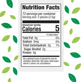 Stevita Hum, Peppermint - Sugar-Free Gum - 12 Pieces, Pack of 12 - Supports Oral Health - Non-GMO, Vegetarian, Keto, Gluten Free (Package may vary)