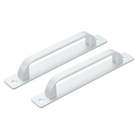 sourcing map 2 Pcs Barn Door Handle, 7.09 Inch Door Pull Handles, Patio Gate Handle for Cabinet Garage Sliding Door Closet Drawer Shed, Silver