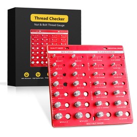Nut and Bolt Thread Checker, Bolt Identifier Board, Bolt and Nut Identifier Gauge, Screw Bolt Size and Thread Gauge, Thread Checker with 14 Standard and 14 Metric