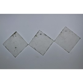 Unbranded Square Capiz Seashells with Holes for Jewelry Making, Decor, Wind Chimes - 2" - 25 capiz