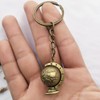 Gudeke Map Keyring Bronze Colour Earth Globe Men's Key Ring