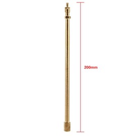 Valve Stem Extenders, Brass Car Tire Valve Stem Extension Metal Tire Valve Extenders Inflation Straight Bore for Trucks, Motorcycle, Bike, Mower and Scooter (200mm)