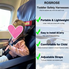 Child Airplane Safety Travel Harness, Airplane Travel Accessories for Kid Toddler, Child Aviation Flight Seat Device, Travel Restraint Harness Keep Child Safe,NOT FAA Certified,Don't Fit for Vehicles