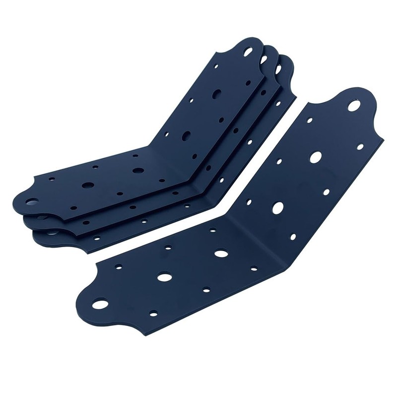 4 Pcs Heavy Duty Flush Inside 45-Degree Angle Bracket Steel