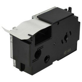 vhbw Schriftband-Kassette Ersatz für Casio XR-24X1, XR-24X für Etiketten-Drucker 8m x 24mm Schwarz auf Transparent