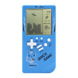 CZT Large Screen Brick Game Console 9999 in 1 Tank/Race/Shooting/Whac-A-Mole/Pocket Game Leisure Puzzle Adjustable Difficulty Level and Speed (Blue)