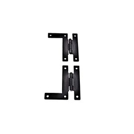 3" Black Iron H L Hinge Flush Mount Antique Style Heavy Gauge Hinge 2 Hinges