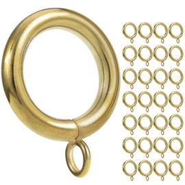Large Wire Diameter Metal Curtain Ring with Inner Diameter of 25mm, 6.2mm Wire Diameter Fit up 22mm Curtain rods (Gold-29Pcs)