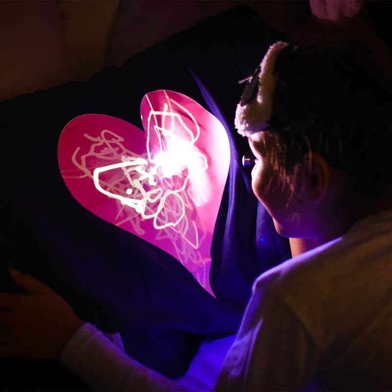 Illuminated Apparel Glow Sketch Interactive Glow In The Dark Pillow
