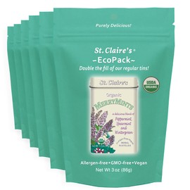 St. Claire’s Organic MerryMints – 6-Pack EcoPack, 3 oz Each | Certified Organic, Vegan, Gluten-Free, Allergen-Free, Non-GMO, Low Calorie, Plant-Based | Made in USA