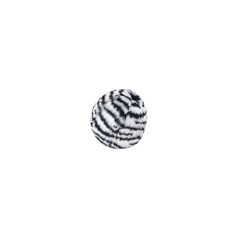 Fluff & Tuff SQUEAKERLESS Small Zebra Ball
