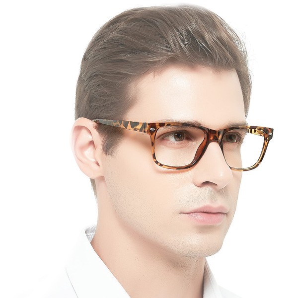 MARE AZZURO Big Frame Reading Glasses Men Square Readers 1.00