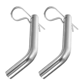 MUQIDA 2PCS Trailer Hitch Pin & Clip, 5/8-Inch Diameter Towing Hitch Pin and Clip with Grooved Head, Heavy Duty Hitch Pin Assembly with Cotter, Fits 2 Inch Receiver, Trailer Accessories