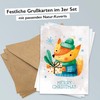 KOKO&LORA® Christmas greeting cards in cute watercolour design for young