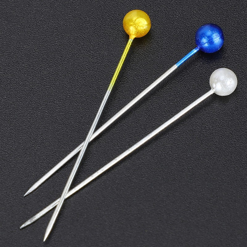 1920Pcs Pearl Head Pins Color Pinwheel Cloth Fixing Bouquet Decoration