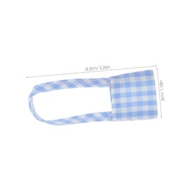 COHEALI 2pcs Mini Crossbody Bags for Doll Accessories Blue Red Plaid Canvas Tote Bags for Plush Doll Dress Up Versatile Dollhouse Decor