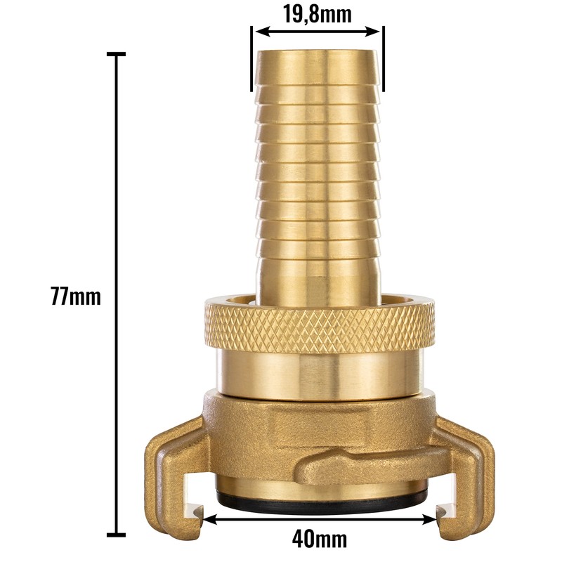 Poppstar Brass Suction and High Pressure Coupling (System Geka Coupling