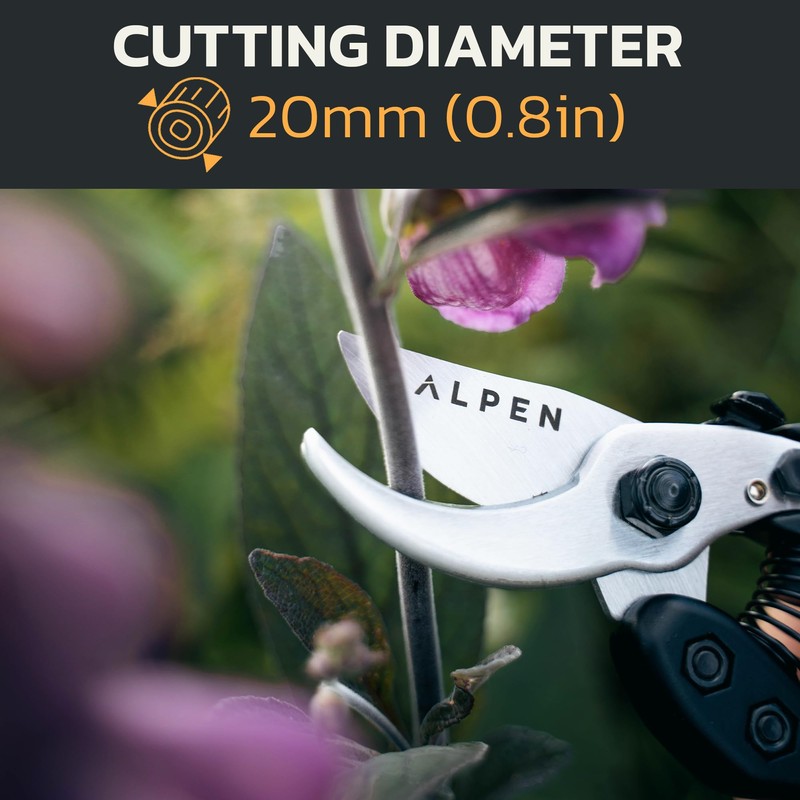 Alpen Pruning Shears Professional Grade, Gelbhorn 150, Gardening Supplies Scissors