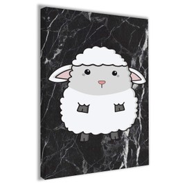 Hippowarehouse Baby sheep Printed Canvas 21cmx31cm Wall Art Design Classroom Gym Room Home Office Décor