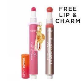 tarte x Dunkin' maracuja juicy lip tint & plumping oil duo + FREE charm:_lolli + rose 