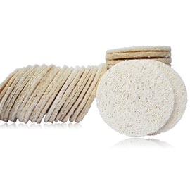 25-Pack Natural Loofah Exfoliating Face Pads - Gentle Facial Sponge & Scrubber for Daily Cleansing, Makeup & Dead Skin Removal - 100% Organic, Biodegradable & Travel-Friendly