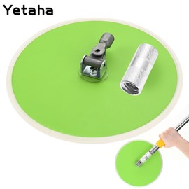 Yetaha 9 inch Drywall Pole Sander, 360 Degree Rotary Round Ceiling Radial Sander, Painting Prep Aluminum Alloy Hook and Loop Replacement, Suitable for Wall Cleaning and Polishing
