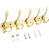 TICONN Wall Mounted Coat Rack, Five Heavy Duty Tri Hooks