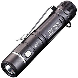 JETBeam E10R Black 650 Lumens E10R LED Rechargeable WaterResistant Flashlight