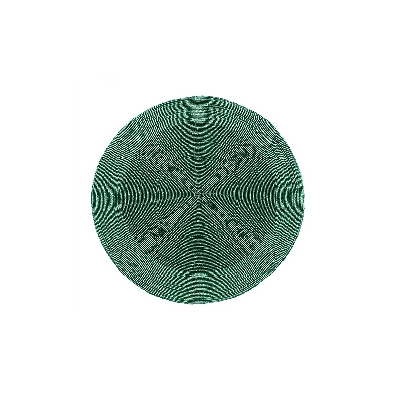 Peggy Wilkins Bliss Beaded Christmas Round Place Table Mat 12"