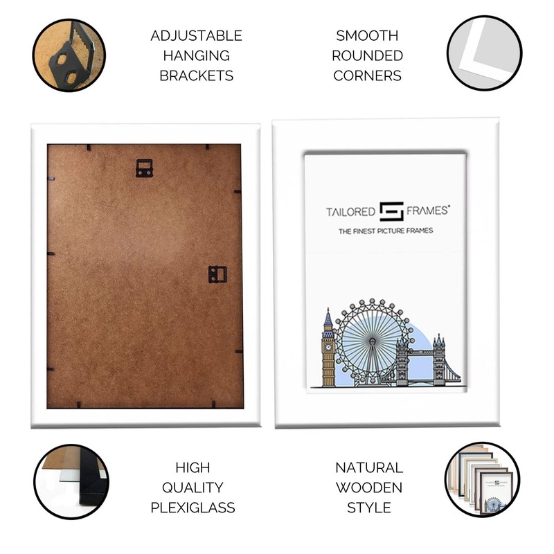 Tailored Frames Seattle White 30 x 24cm Square Edge Single