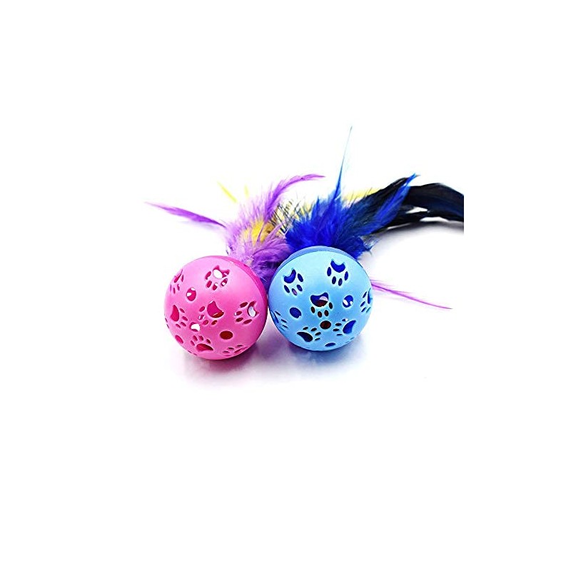 Worbee Cat Balls Interactive Cat Toy Cat Feather Balls with